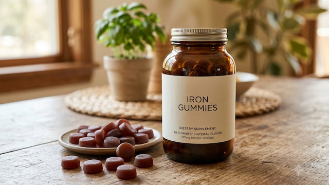 Iron supplements in form of gummies can be consumed by women with low iron levels