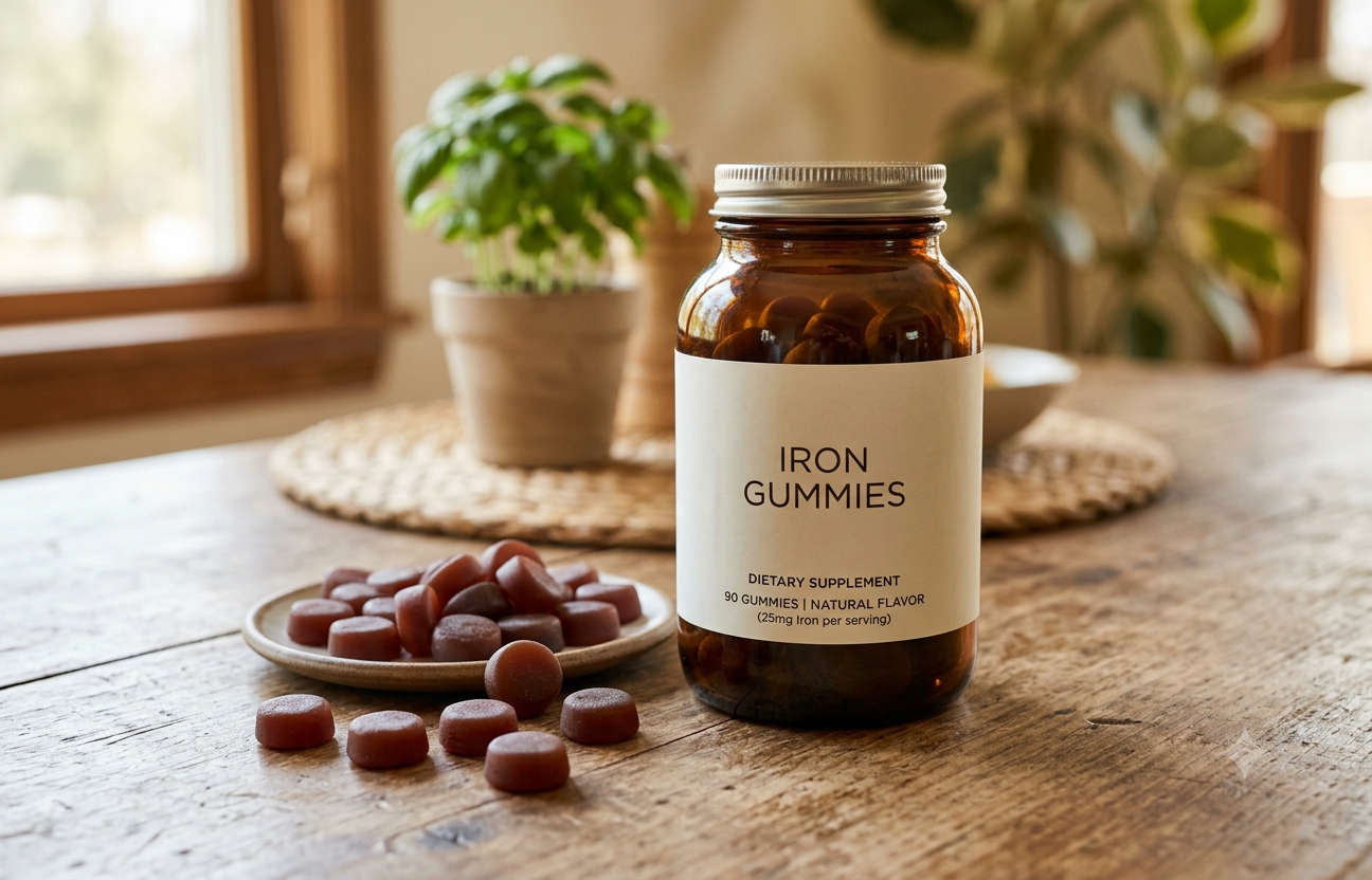 Iron supplements in form of gummies can be consumed by women with low iron levels