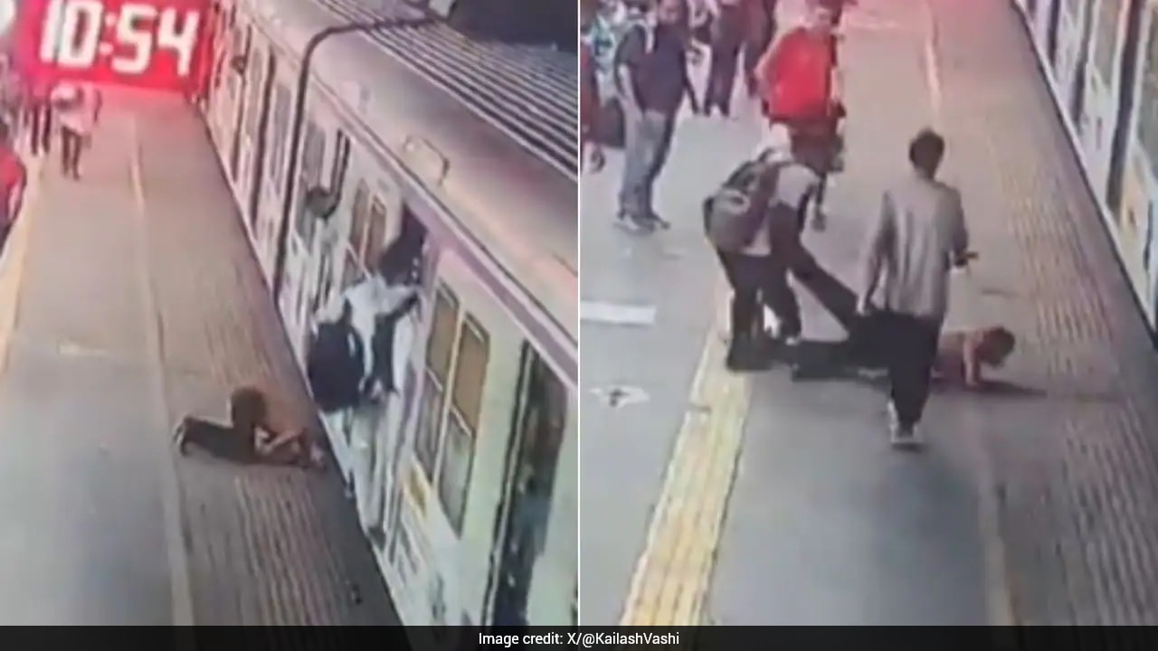 Mumbai Police Constable's Swift Action Saves Man From Moving Train at Dadar