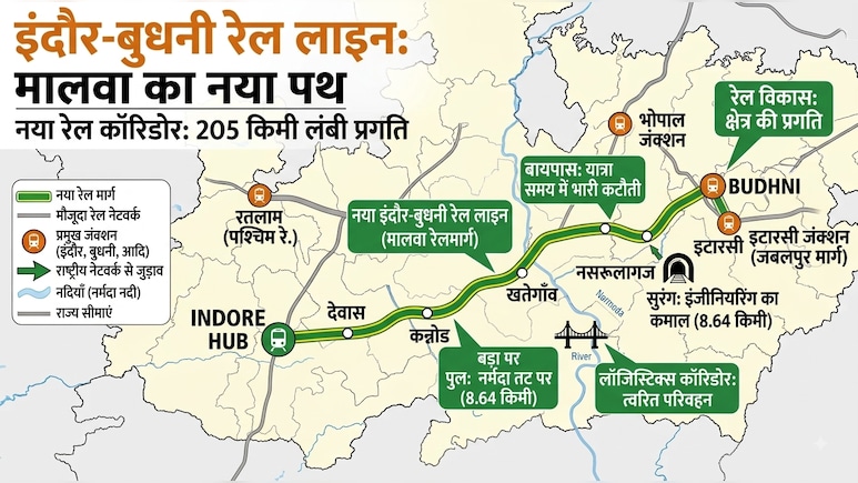 भोपाल से इंदौर, जबलपुर तक सुपरफास्ट रफ्तार, 205 KM की रेलवे लाइन, यूपी, महाराष्ट्र समेत 4 राज्यों को हाईस्पीड कनेक्टिविटी