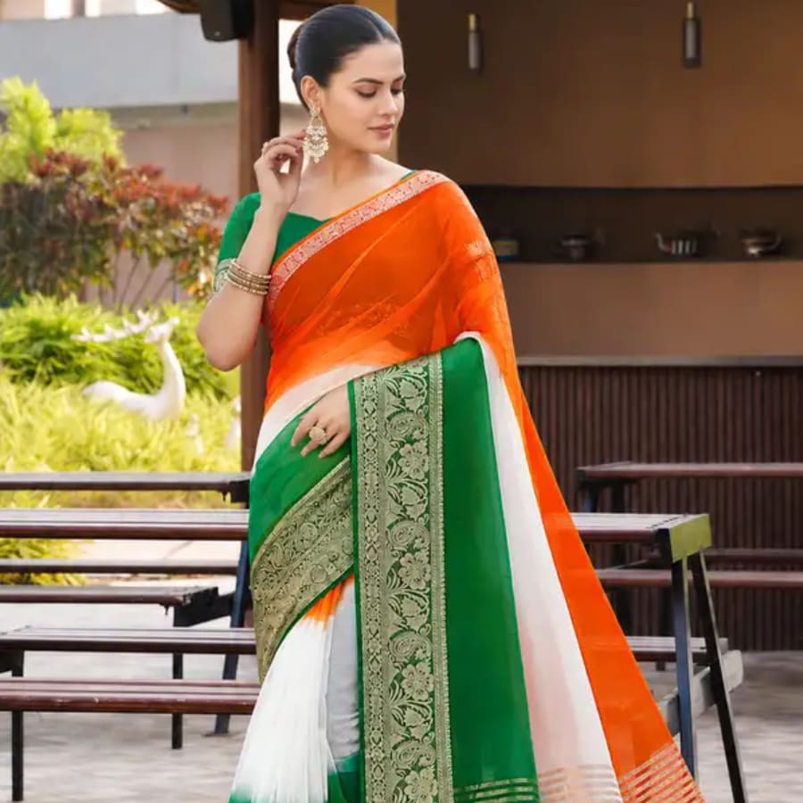 Click here to buy: NAPASARI IC Dyed Bollywood Organza Saree With Unstitched Blouse Click here to buy: NAPASARI IC Dyed Bollywood Organza Saree With Unstitched Blouse