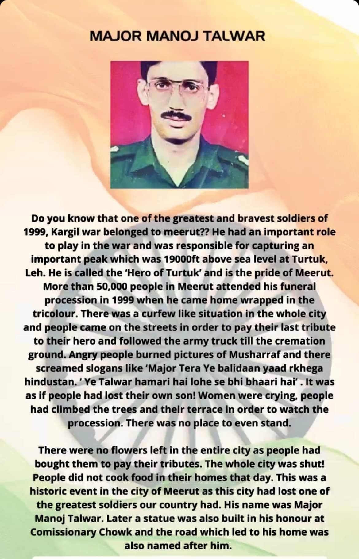 major manoj talwar kargil war hero story operation talwar major manoj talwar kargil war hero story operation talwar
