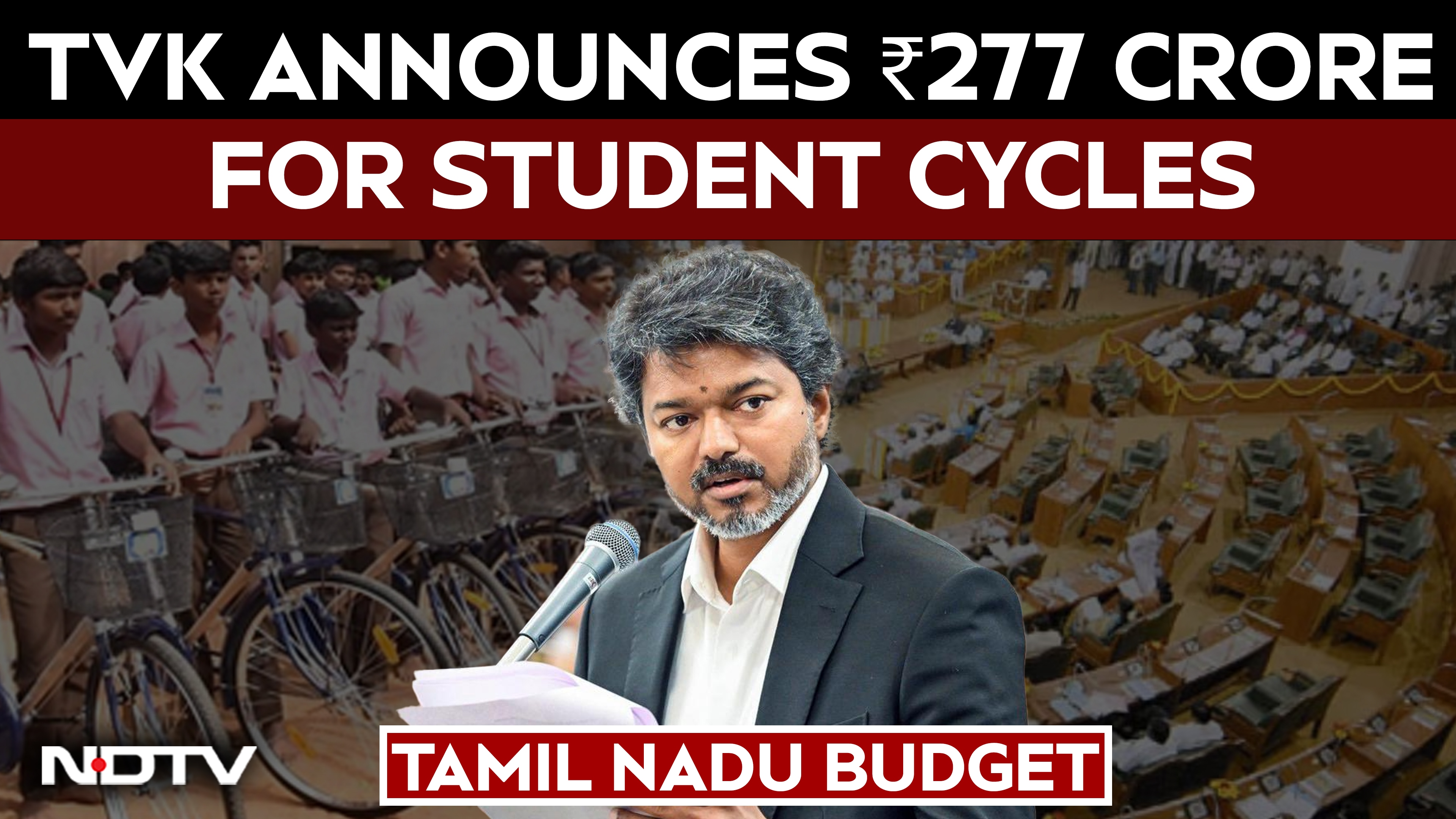 Tamil Nadu Budget 2026: Vijay Government Announces ₹277 Crore Student Cycle Scheme