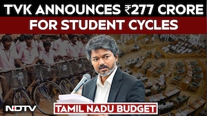Tamil Nadu Budget 2026: Vijay Government Announces ₹277 Crore Student Cycle Scheme
