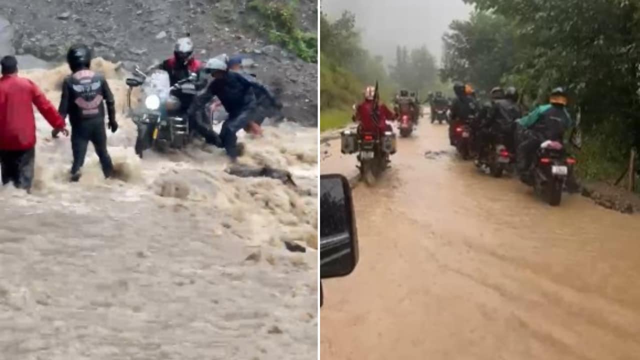 Video: Assam Riders Cross Flooded Roads, Landslide-Hit Stretches In Nagaland