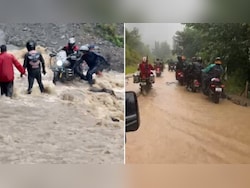 Video: Assam Riders Cross Flooded Roads, Landslide-Hit Stretches In Nagaland