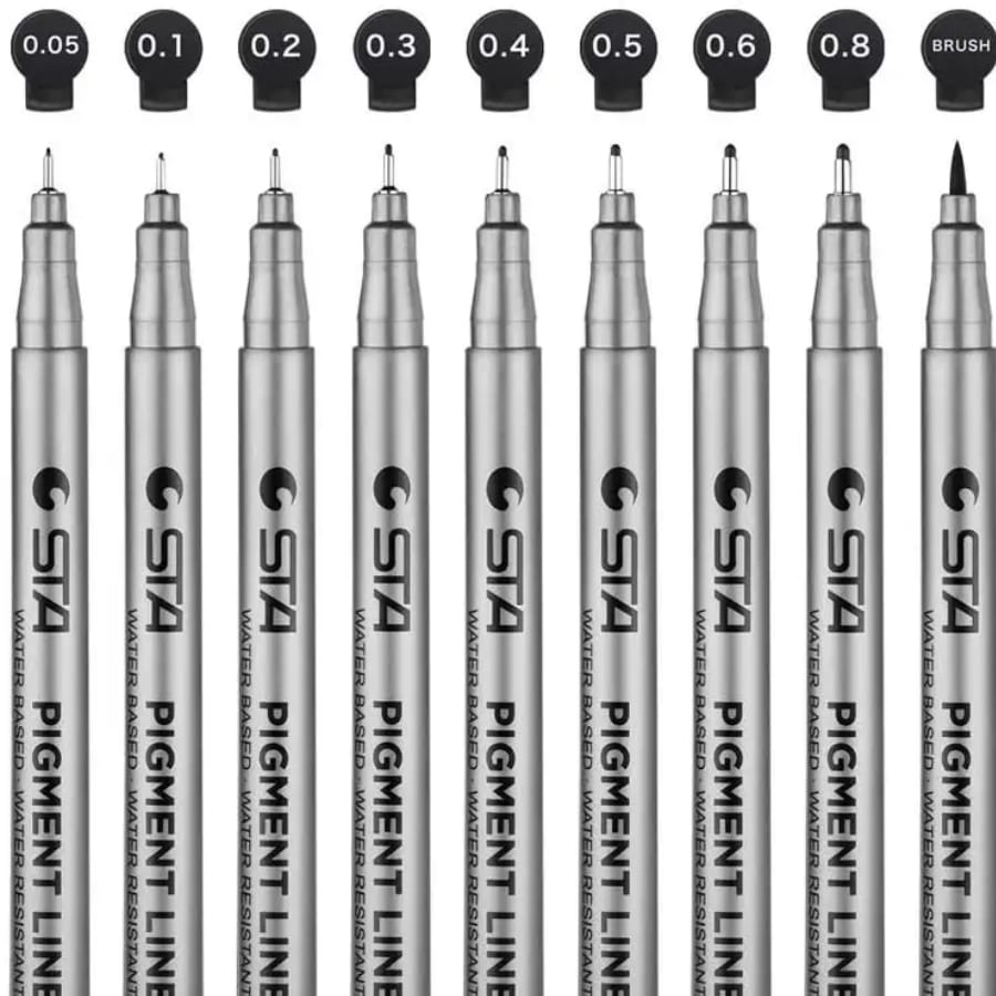 Click here to buy: Definite Pigma Micron 9Pc Fineliner Pens Click here to buy: Definite Pigma Micron 9Pc Fineliner Pens