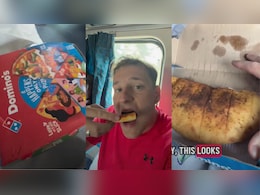 Foreigner Tries Domino's Pizza On Indian Train To Udaipur, Gives Feedback