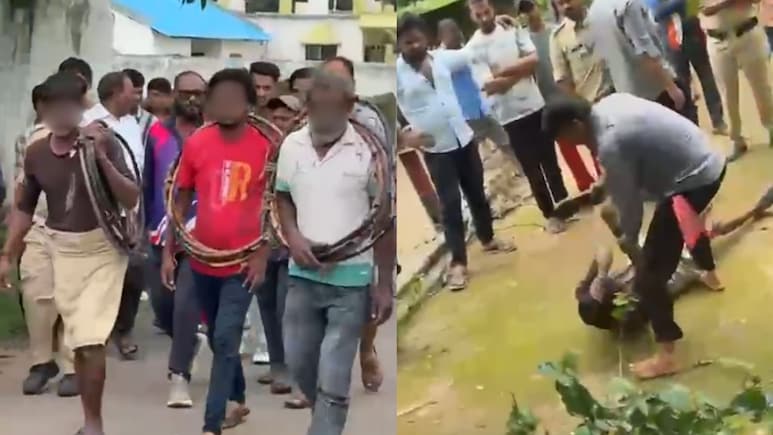चप्पलों से पीटा, फिर गले में कंटीले तार बांधकर निकाला जुलूस; चोरी के शक में तीन लोगों के साथ किया शर्मनाक सलूक