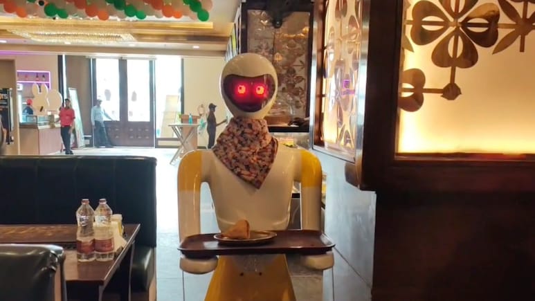 Robot Waiter Debuts At Murthal Eatery, Customers Can't Look Away