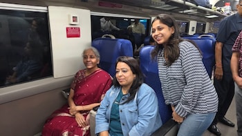Train Ride For BRICS Meet: FM Sitharaman Chats With Co-Passengers Aboard Vande Bharat