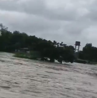 जलस्तर बढ़ने के बाद का नजारा.