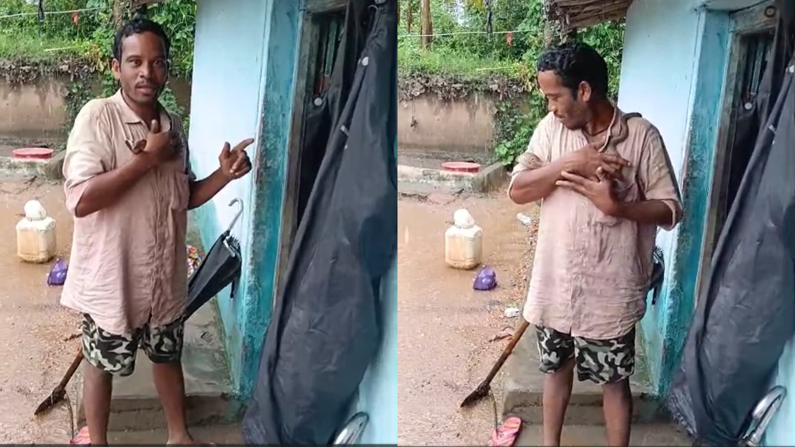 गले में जहरीला सांप लपेटकर घूमता रहा युवक, कई बार डसा; अस्पताल में भर्ती कराया तो वहां से भी भागा | pendra gaurela marwahi man wraps venomous snake around neck missing hospital