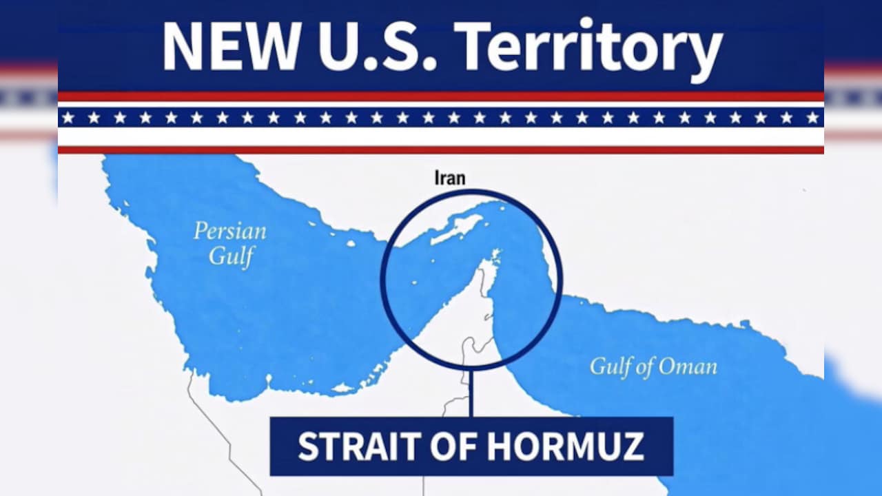 Trump Declares Strait Of Hormuz 'New US Territory', Shares Map To Claim Crucial Oil Route