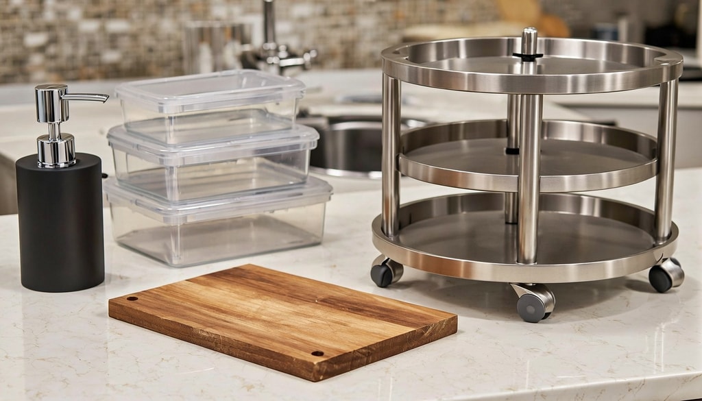 Upgrade your kitchen with these practical storage and space-saving designs.