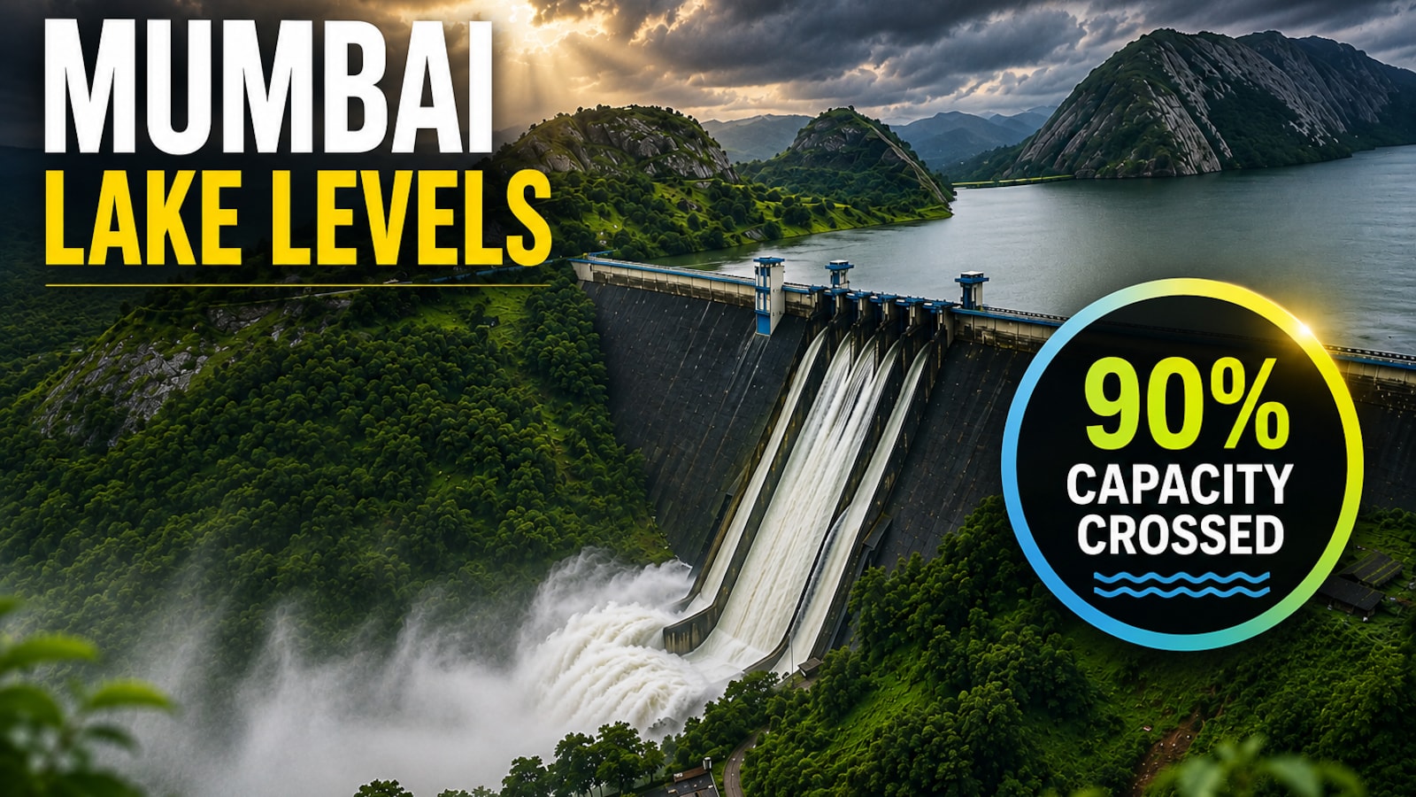 Mumbai Rains: Water Level In Mumbai’s Seven Lakes Cross 90% Capacity, Three Reservoirs Overfllow