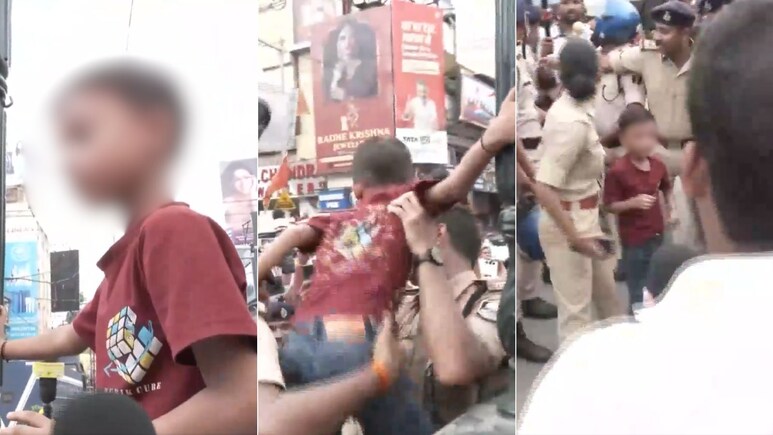 6-Year-Old Protester Taken Away By Cops In Bihar's 'Gen Alpha' Moment
