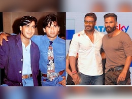 Ajay Devgn's Birthday Wish For Suniel Shetty Takes Fans Back To <i>Dilwale</i> Days
