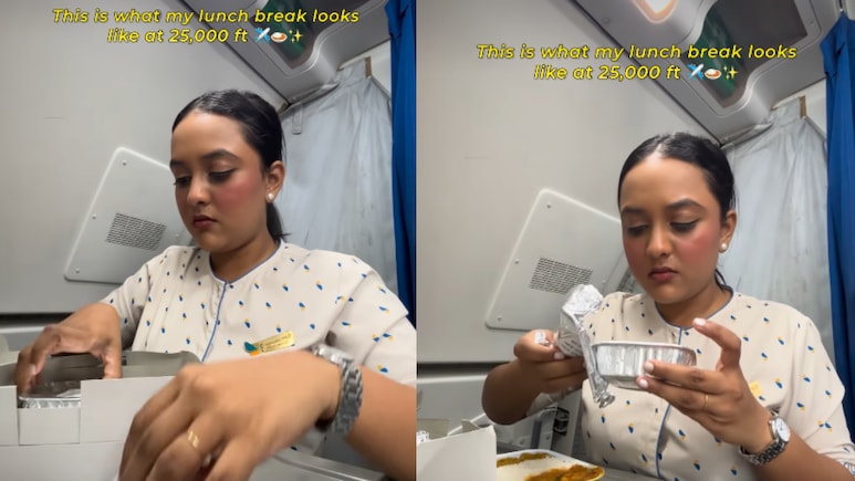 Video: Air Hostess Shows How Cabin Crew Have Their Meals During A Flight