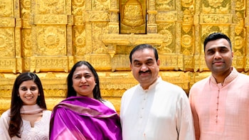 Adani Visits Gujarat's Mahudi Jain Temple With Family Ahead Of Paryushan Mahaparva