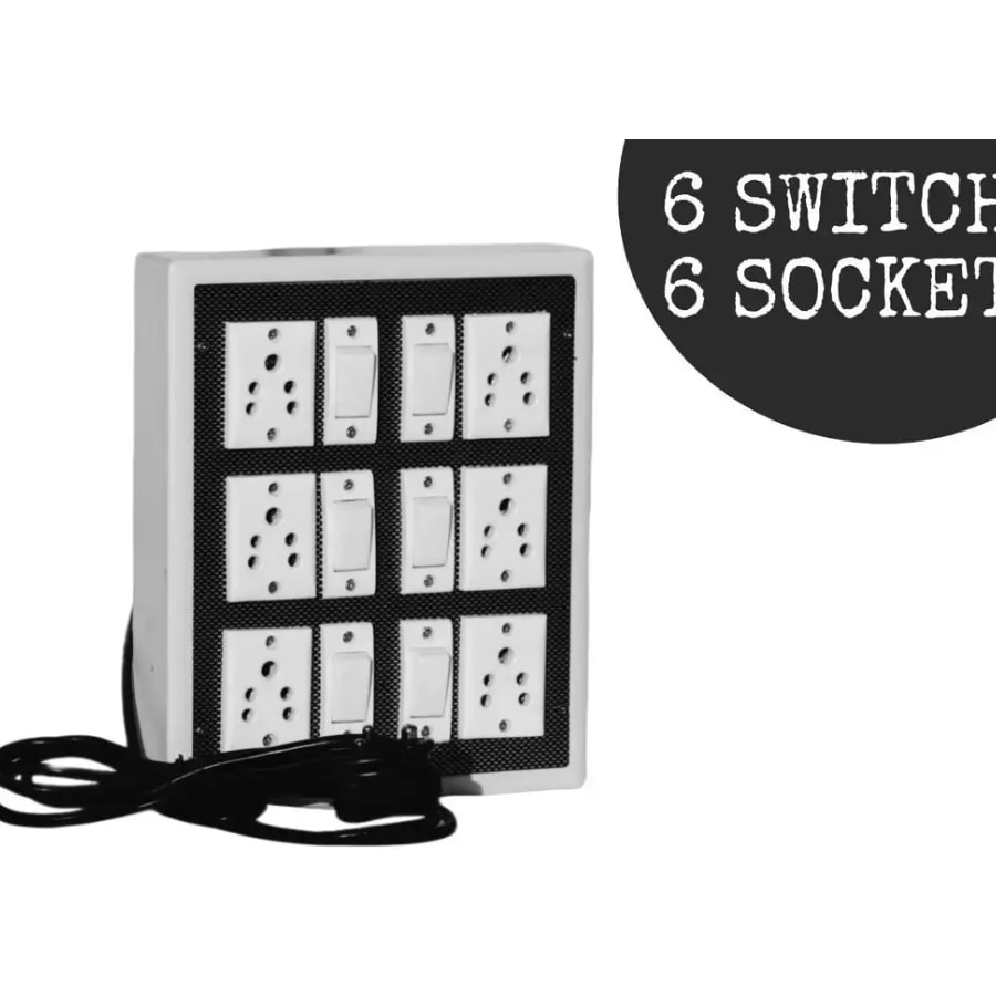 Click here to buy: Khopala 6 Socket & 6 Switch Extension Board Click here to buy: Khopala 6 Socket & 6 Switch Extension Board