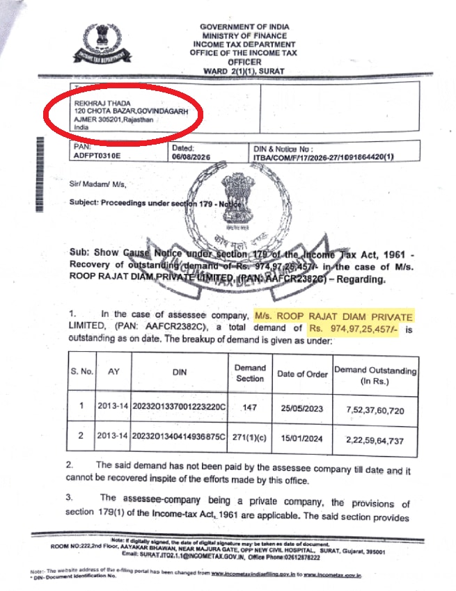 Ajmer Tailor Income Tax Notice: नोटिस