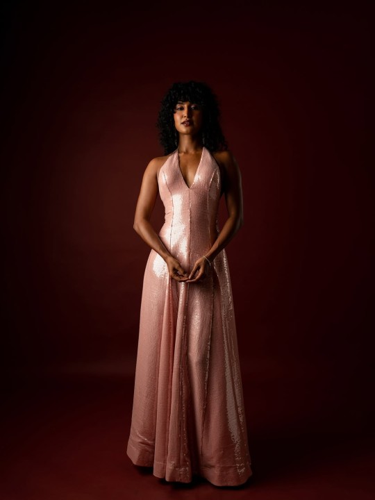 Rida Tharana Stuns In A Blush Pink Statement Gown