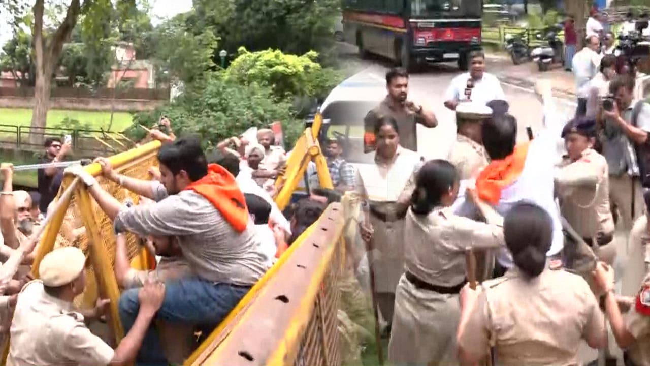 Paper Leak Row Reaches Punjab, ABVP Holds Massive Protest In Chandigarh