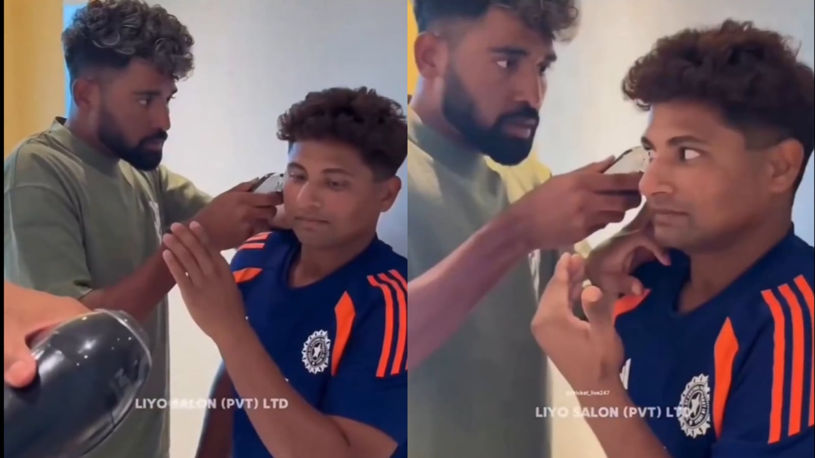 Mohammed Siraj Turns Barber For Returning Sarfaraz Khan, Video Goes Viral