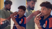 Mohammed Siraj Turns Barber For Returning Sarfaraz Khan, Video Goes Viral
