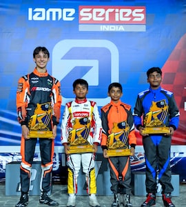 Kairav Roberson, Rehan Khan Rasheed Win Titles At IAME Series India 2026