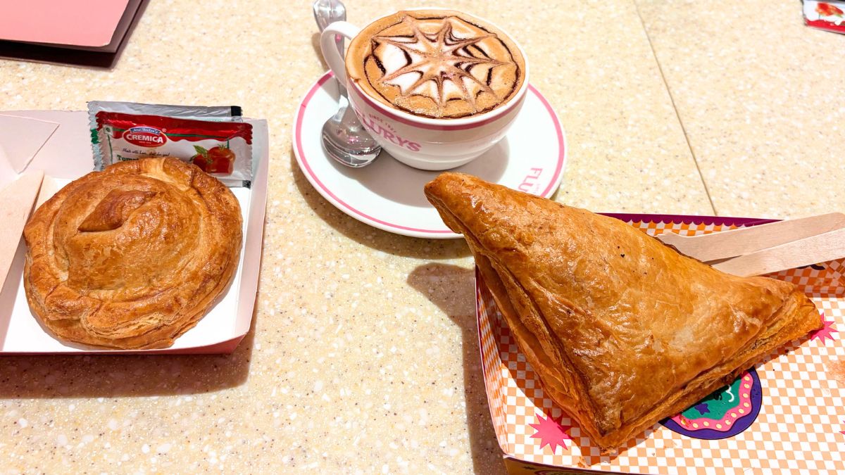 Chicken Patty, Vegetable Puff and Flurys Mocha Chicken Patty, Vegetable Puff and Flurys Mocha