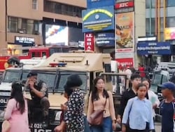 Heavy Security In Shillong's Police Bazaar Amid Tension Over Taxi Attacks