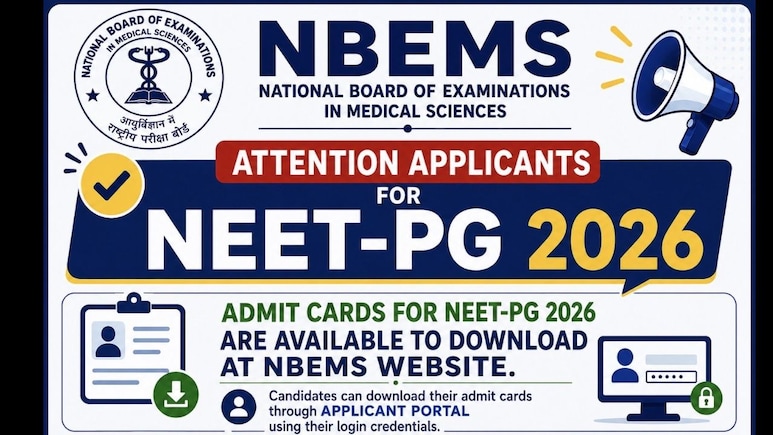 NEET PG 2026 Admit Card Out: Here's Direct Link To Download, Exam On August 30