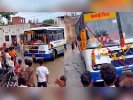Viral Video: Rajasthan Village Celebrates Arrival Of First Government Bus Nearly 79 Years After Independence