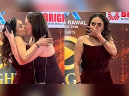 Viral Video: Woman Kisses Nikita Rawal On Red Carpet, Leaves <i>Garam Masala</i> Actor Shocked