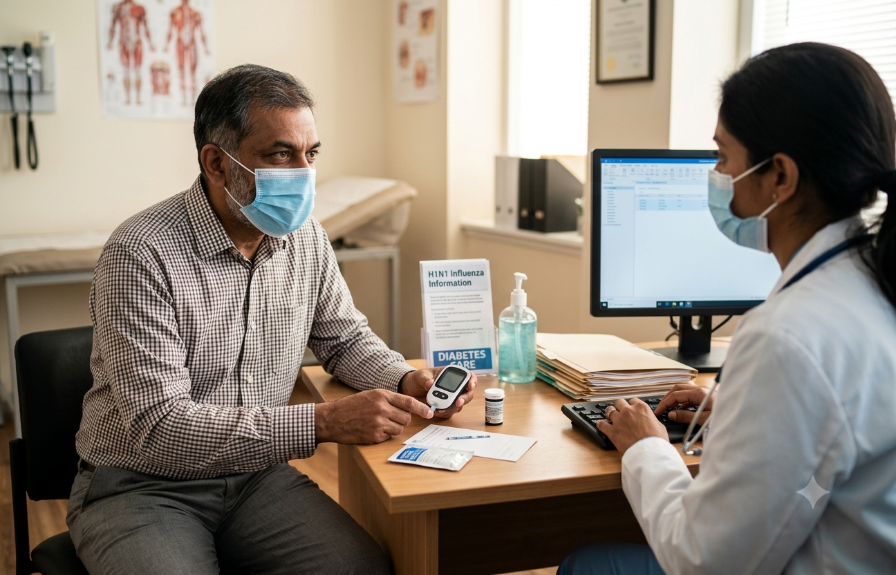 A diabetic should be careful and practise preventive measures to avoid H1N1