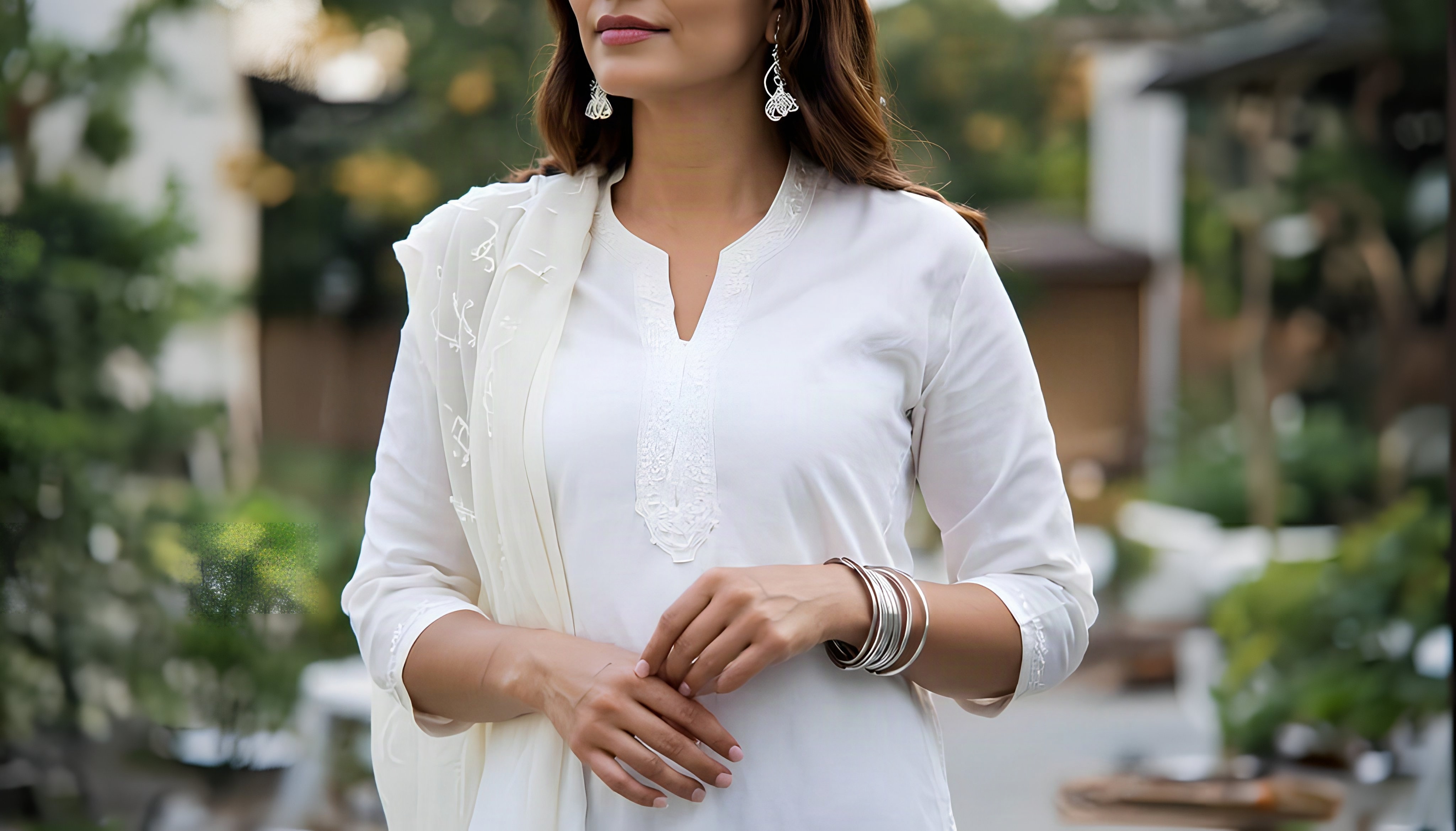 White Kurta For Independence Day