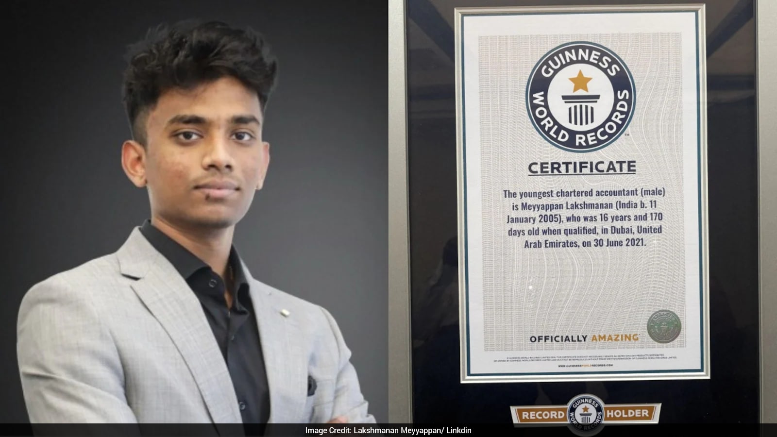 Lakshmanan Meyyappan Recognised as World's Youngest Chartered Accountant at 16