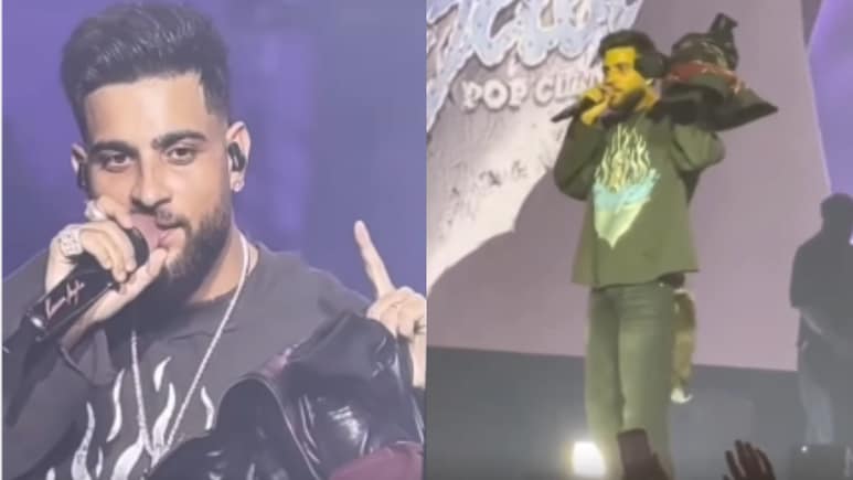 <i>"Tu Pagal Hai?"</i>: Karan Aujla Loses Cool After Fan Throws Jacket At Him During Australia Show