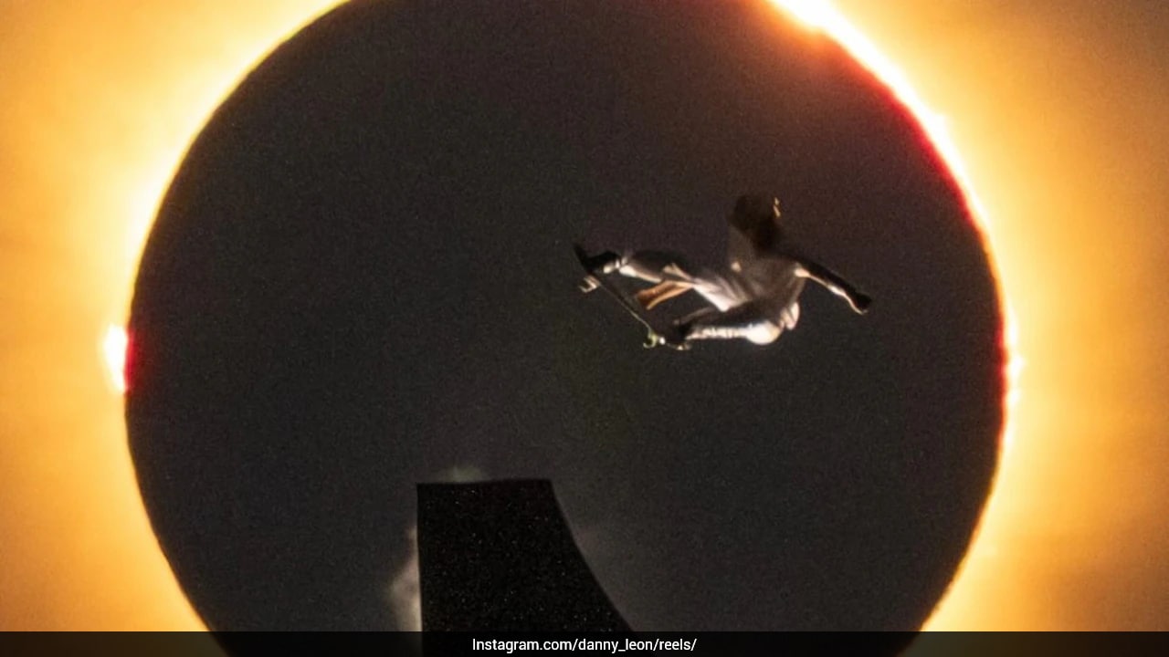 Watch: Olympic Skateboarder Times Perfect Jump With Solar Eclipse