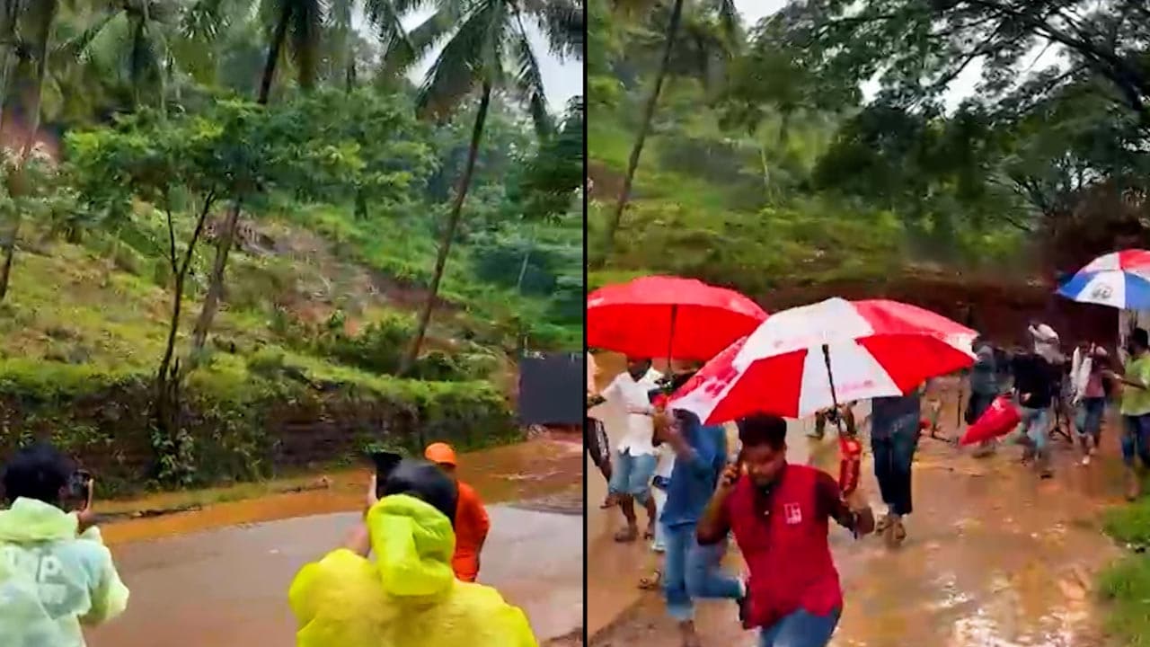 Massive Landslide Hits Malappuram Amid Heavy Rain, Highway Buried Under Debris
