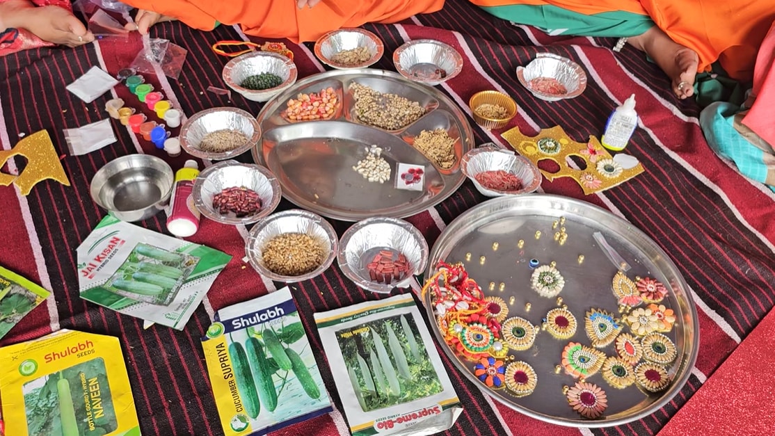 rakshabandhan eco friendly seed rakhi sakti women innovation vegetable seeds.