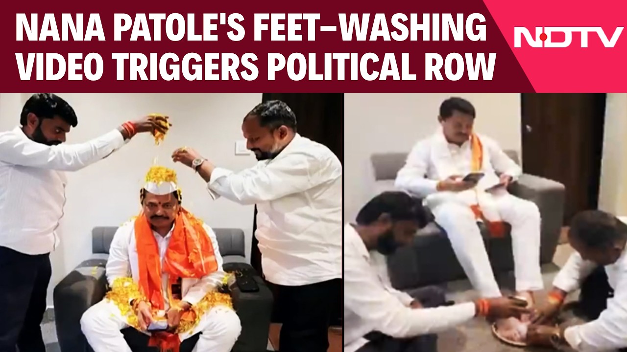 Congress Leader Nana Patole's Feet-Washing Video Draws BJP's "Culture" Jibe. He Replies