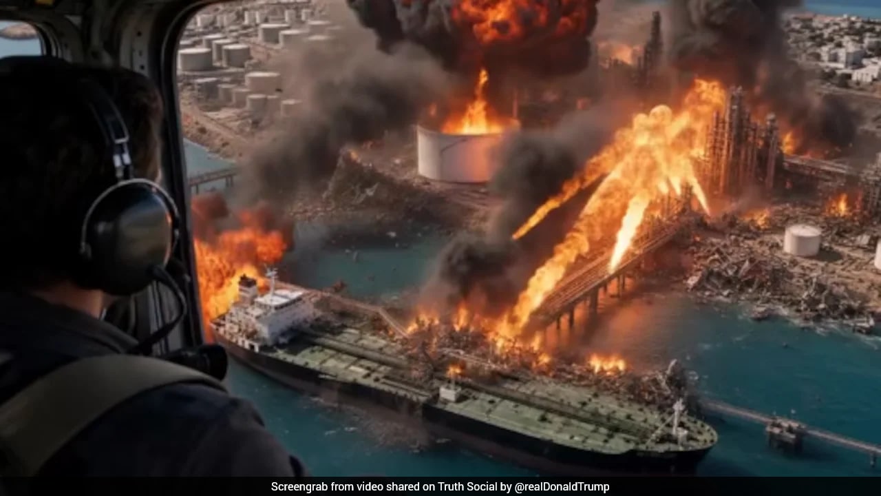 'Kharg Island Being Blown To Smithereens': Trump's New AI Video Attack