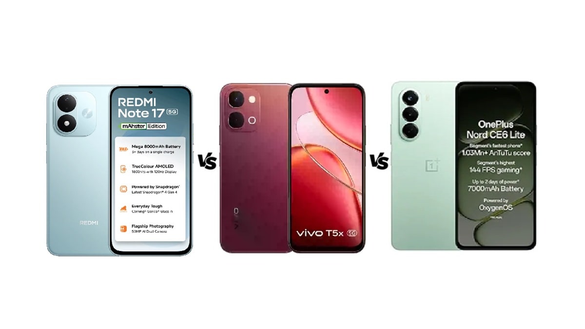 Redmi Note 17 5G vs Vivo T5x 5G vs OnePlus Nord CE6 Lite: ₹30K में कौन सा फोन है बेस्ट?