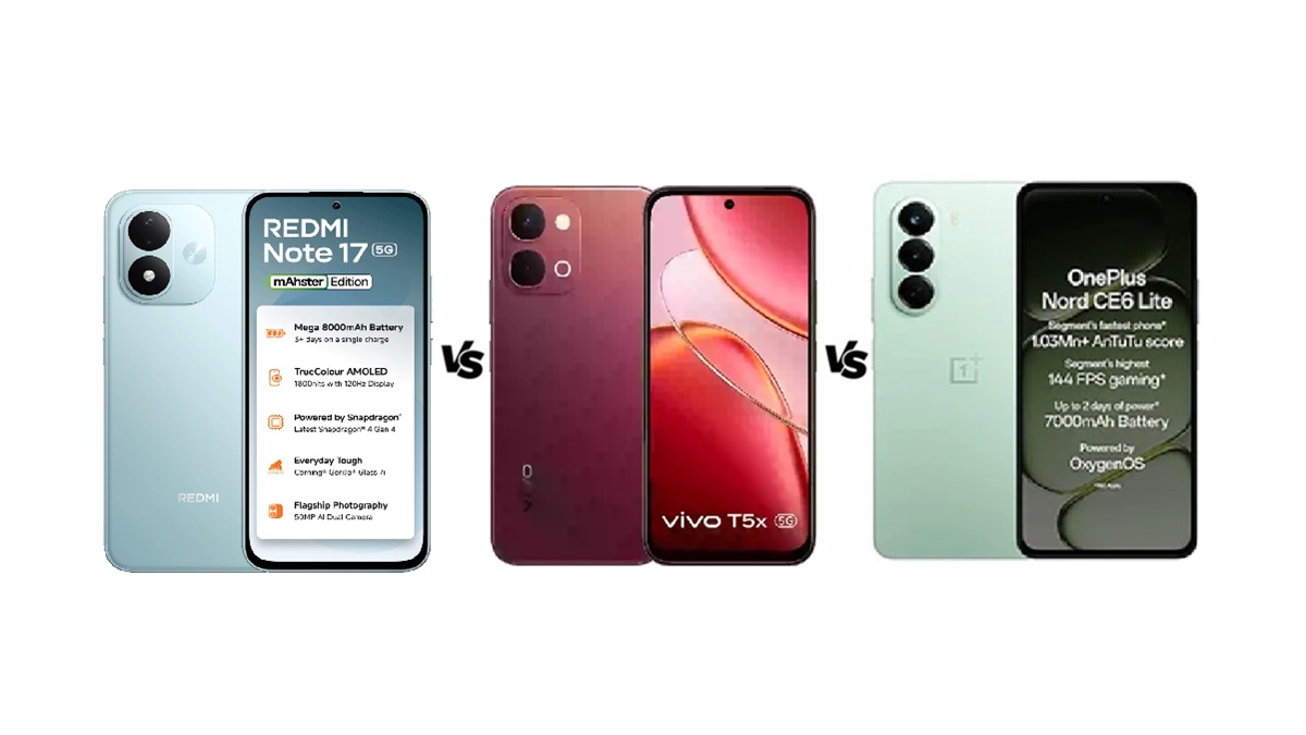 Redmi Note 17 5G vs Vivo T5x 5G vs OnePlus Nord CE6 Lite: ₹30K में कौन सा फोन है बेस्ट?