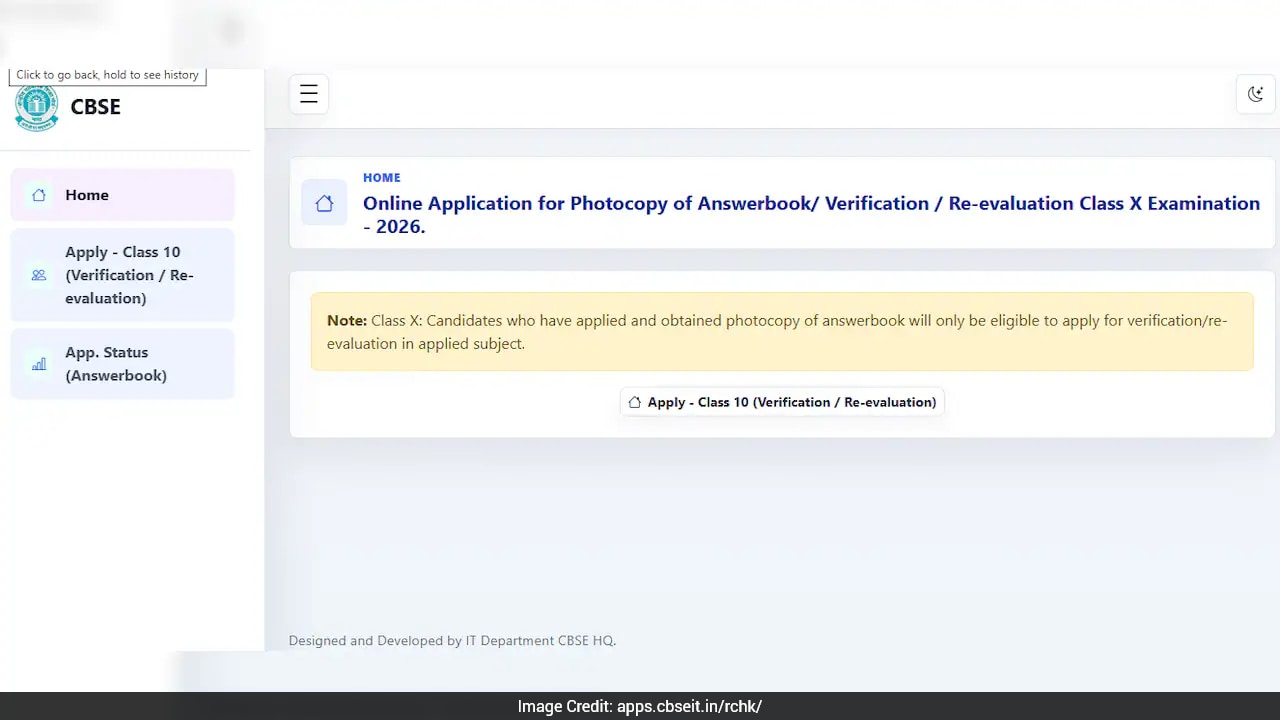 CBSE Class 10 Re-Evaluation 2026 Link Activated: Check Fees And Steps To Apply