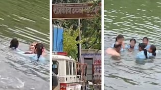 छात्राओं को गोद में उठाकर नहाता दिखा स्कूल प्रिंसिपल, पिकनिक के बहाने सभी को डैम में उतारा