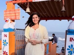 श्रावण शिवरात्रि पर निमरत कौर ने अरब सागर के तट पर स्थित गंगेश्वर महादेव मंदिर के दर्शन किए, फैन्स को दी बधाई